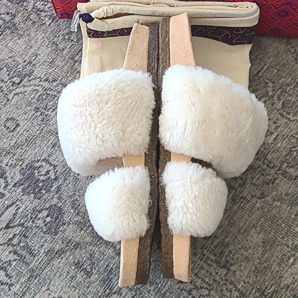 Tory Burch Sheldon Shearling Slides